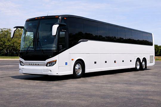 56-passenger charter bus available for charter in Weston, FL